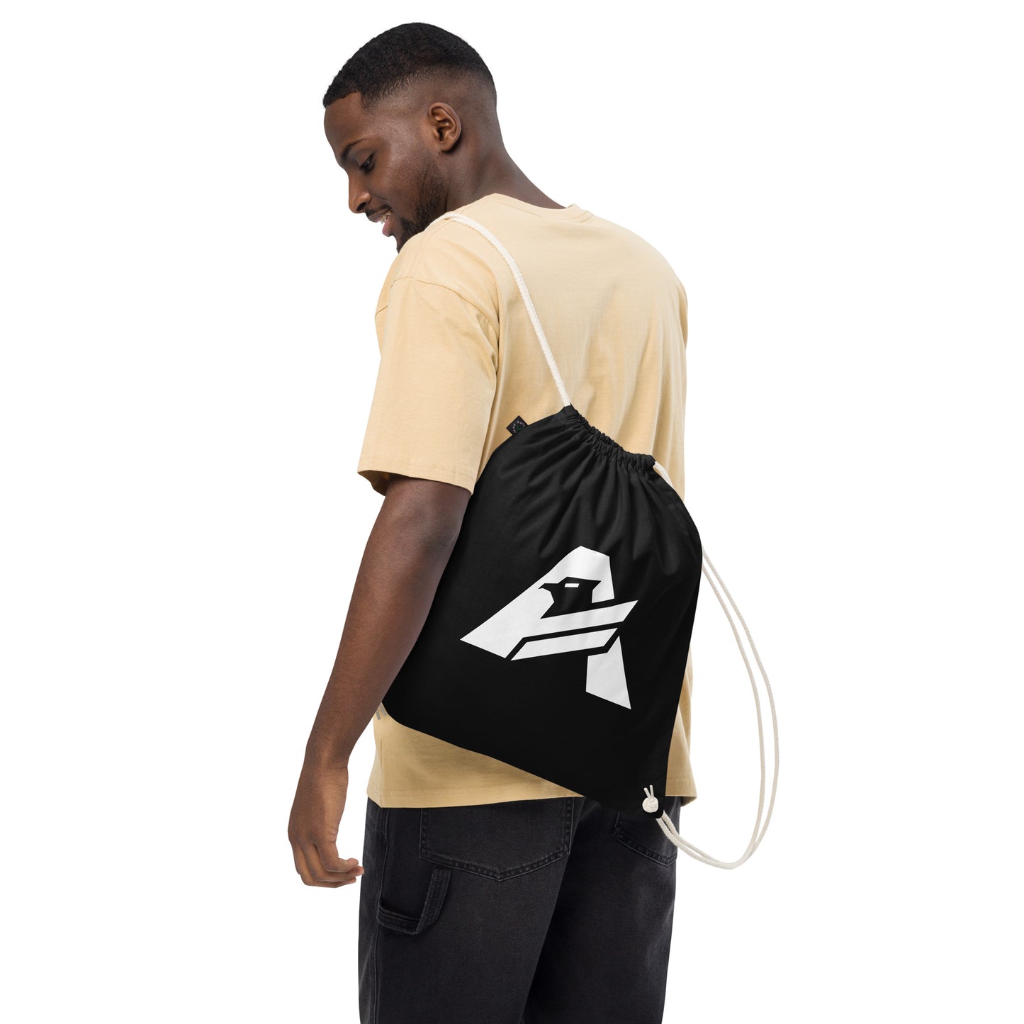 Organic cotton drawstring bag