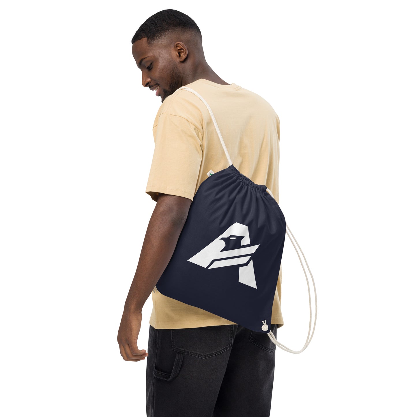 Organic cotton drawstring bag