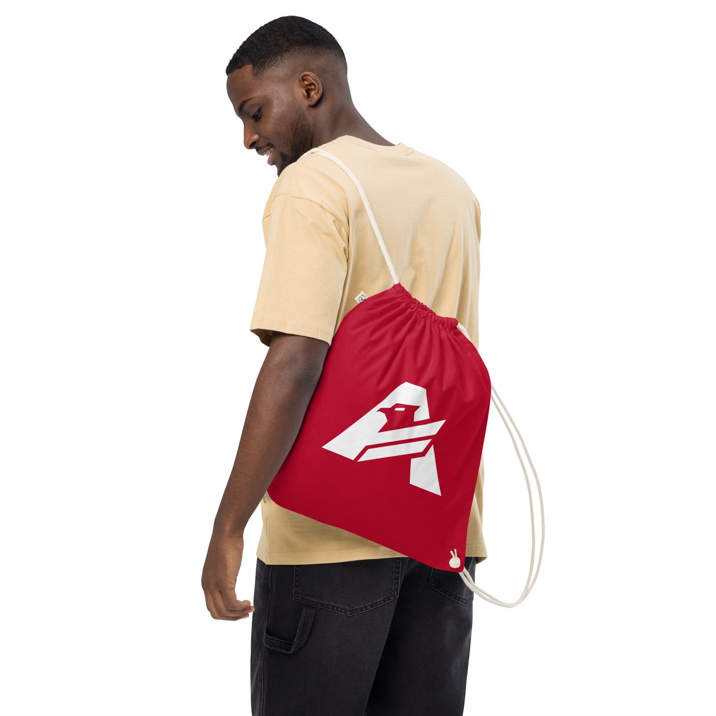 Organic cotton drawstring bag