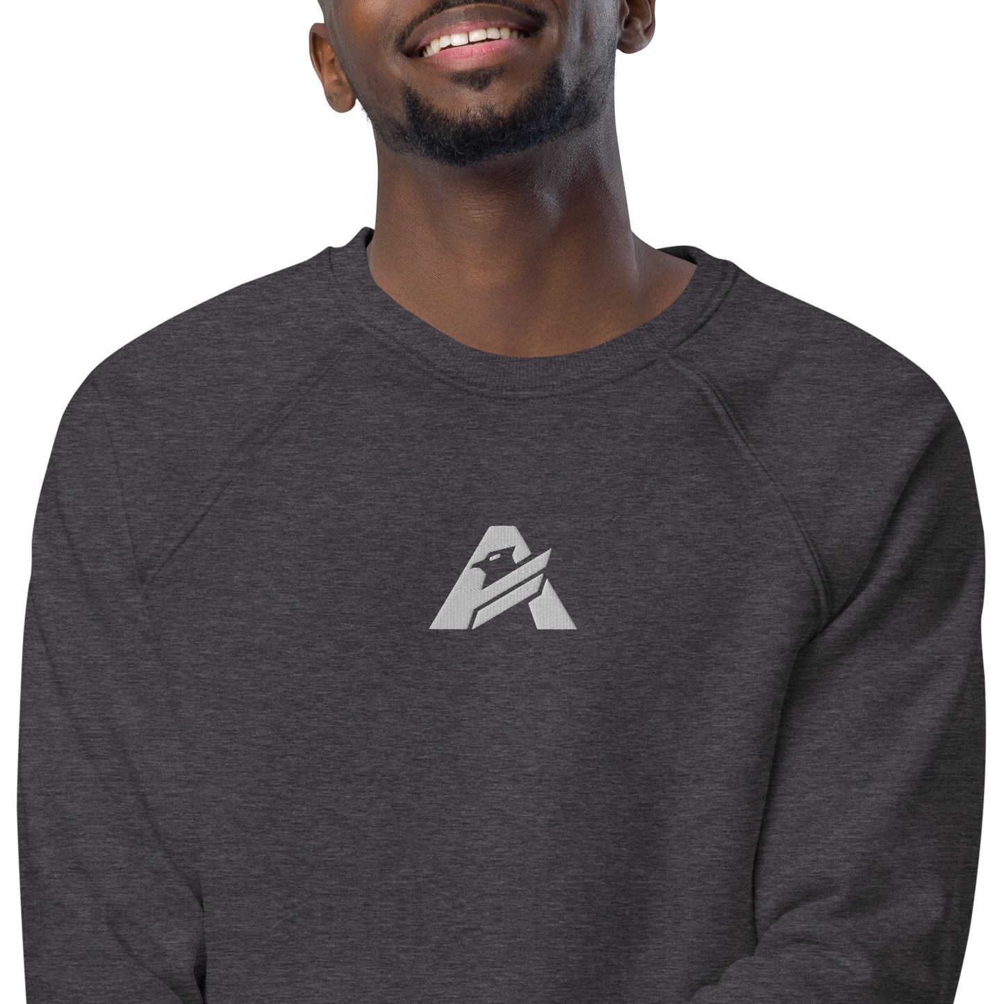 Unisex organic raglan sweatshirt