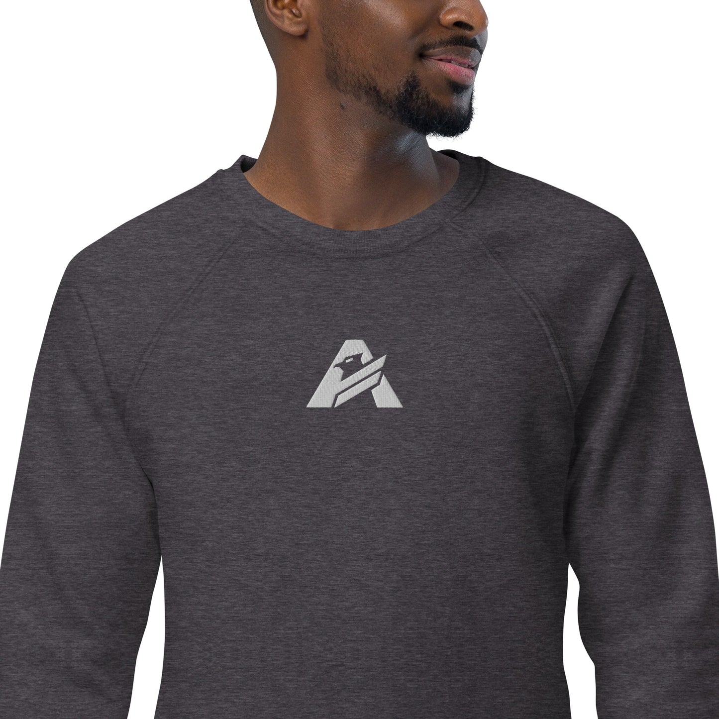 Unisex organic raglan sweatshirt