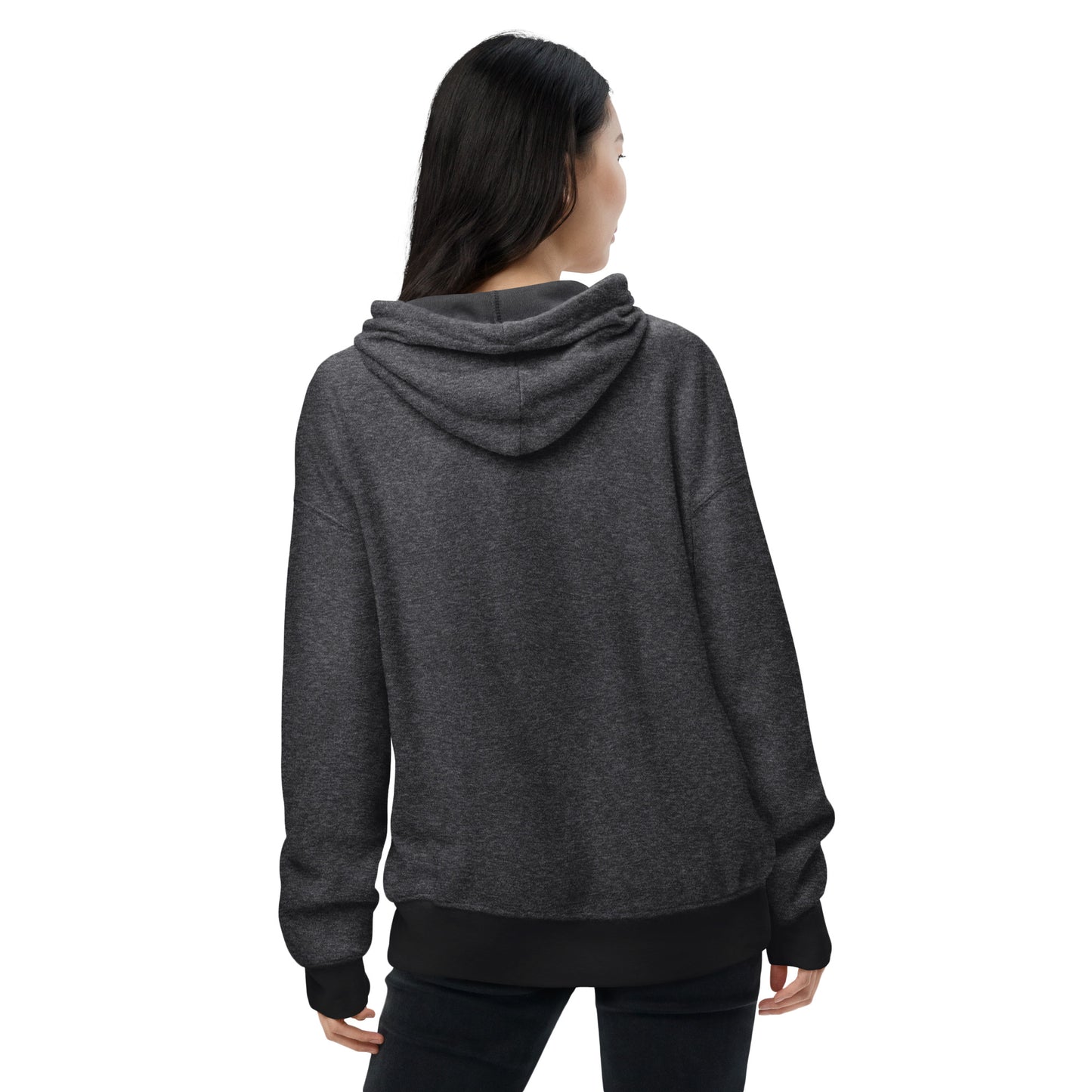 Unisex sueded fleece hoodie